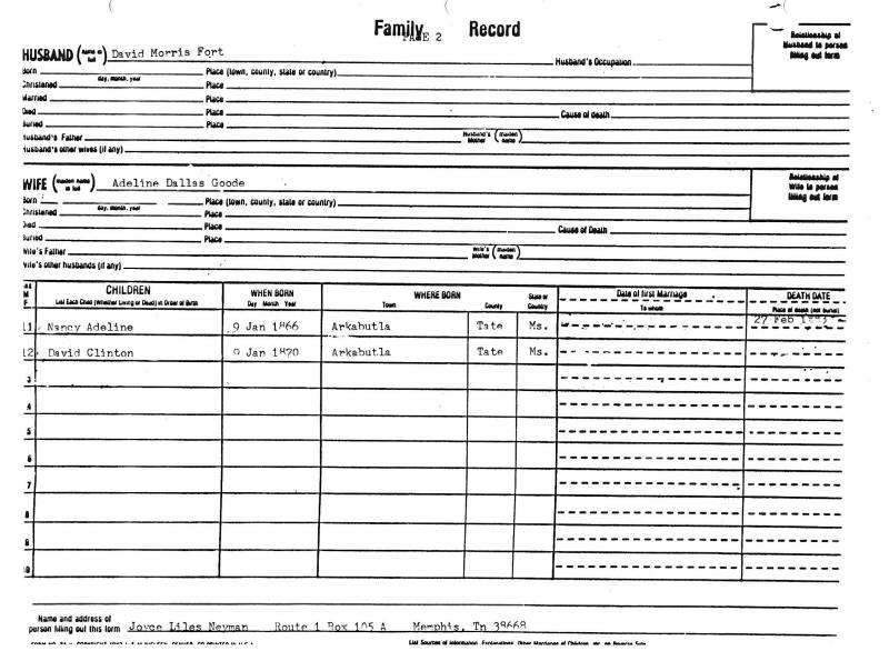 David Morris Fort Adeline Dallas Goode Page 2